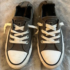 Converse, Olive, sizes 5, elastic at heel, LIKE NEW!!